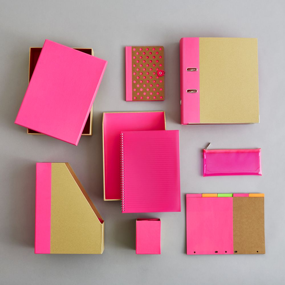 Otto A4 Neon Display Book 20 Pockets Pink